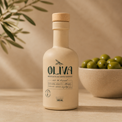 Øliva 100ML Picual Øko EVOO: 1.355mg/kg polyfenoler ved tapning