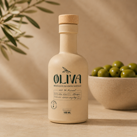 Øliva 100ML Picual Øko EVOO: 1.355mg/kg polyfenoler ved tapning