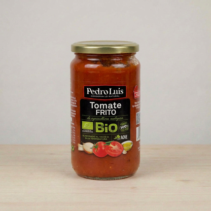 Tomate frito, stort glas økologiske
