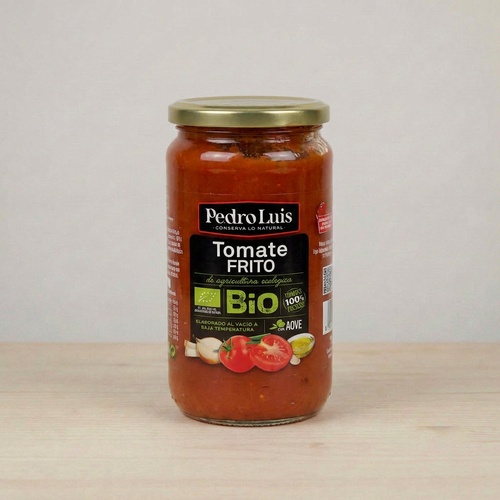 Tomate frito, stort glas økologiske